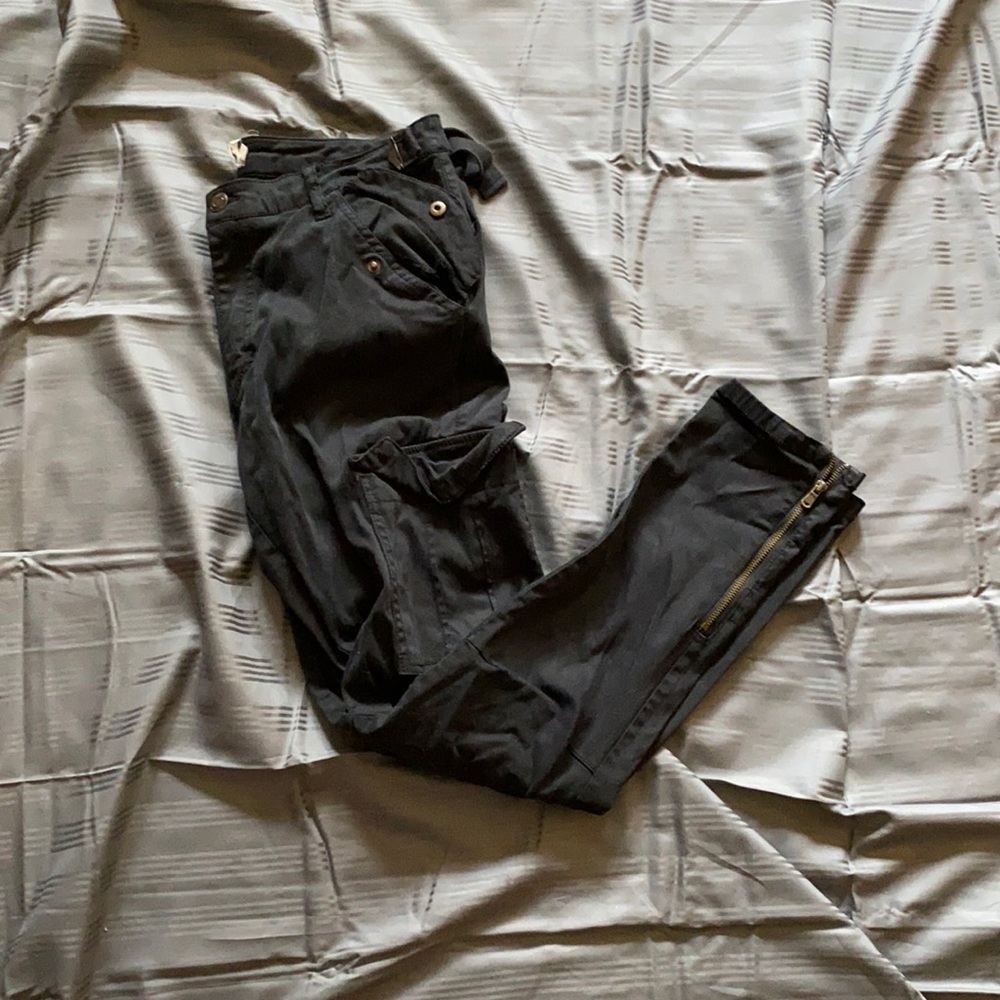 h&m logg black cargo pants